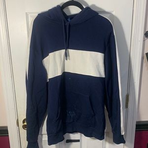 Navy Blue Stripes Hoodie